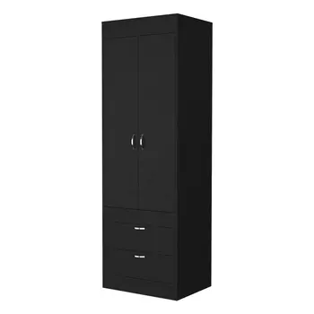 23" Black Two Drawer Dresser
