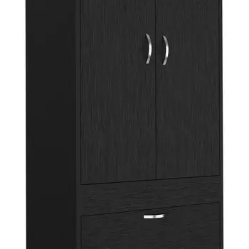 23" Black Two Drawer Dresser