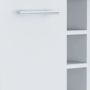 White Rolling Bar Cart With Wine Storage