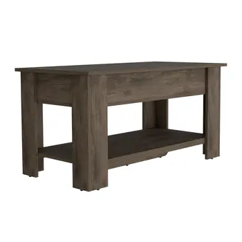 40" Dark Brown Storage Bench with Flip Top