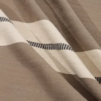 24" Taupe And Dark Gray Cotton Striped Throw Pillow