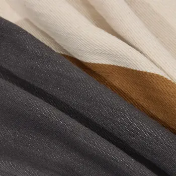 24" Dark Gray Brown And Off White Cotton Striped Throw Pillow
