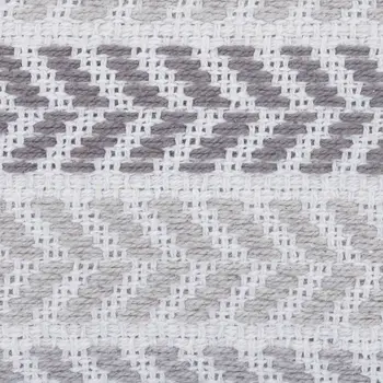 Set of Two 18" X 18" Gray Beach Chevron Cotton Zippered Pillow