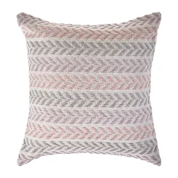 Set of Four 18" X 18" Purple Beach Chevron Cotton Zippered Pillow