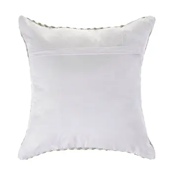 Set of Four 18" X 18" Green Beach Chevron Cotton Zippered Pillow