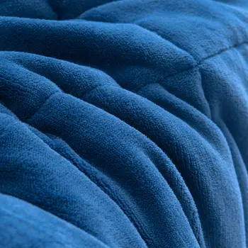 48" X 72" Navy Blue Velvet Quilted Plush 12 Pound Weighted Throw Blanket
