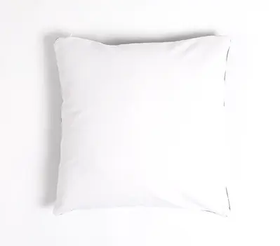 18" Beige and Blue Southwestern Cotton Blend Throw Pillow Cover