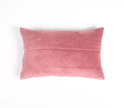 12" X 20" Purple Geometric Cotton Throw Pillow Cover