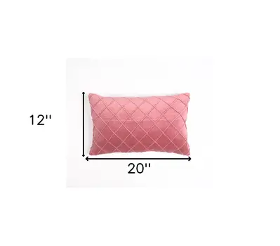 12" X 20" Purple Geometric Cotton Throw Pillow Cover