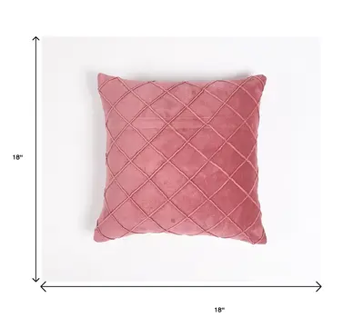 18" Purple Geometric Cotton Throw Pillow Cover