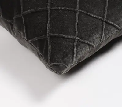 12" X 20" Gray Geometric Cotton Throw Pillow Cover