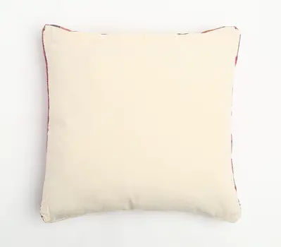 20" Magenta Beige and Rust Handmade Southwestern Indoor Outdoor Throw Pillow Cover