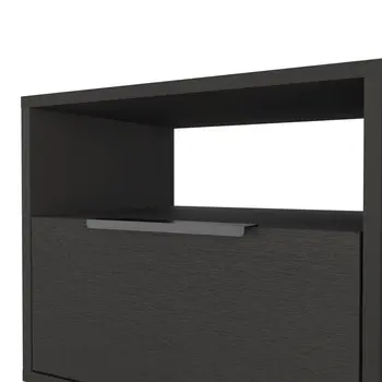 22" Black Wood Nightstand
