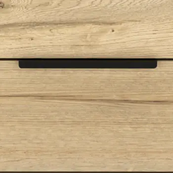 22" Oak Wood Two Drawer Nightstand