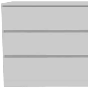 61" White Six Drawer Double Dresser