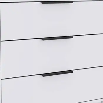 28" White Three Drawer Dresser