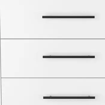 59" White Six Drawer Double Dresser