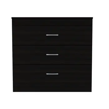 32" Black Three Drawer Dresser