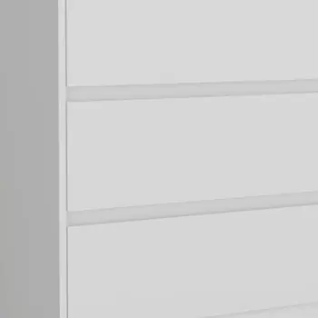 34" White Three Drawer Dresser