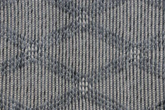 9' X 12' Blue Wool Geometric Hand Woven Area Rug