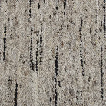 9' X 12' Beige and Black Abstract Hand Woven Area Rug