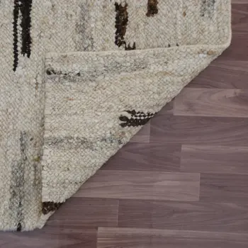 8' X 10' Brown Wool Abstract Hand Woven Area Rug