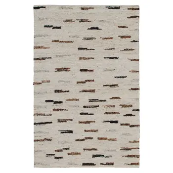 9' X 12' Brown and Black Abstract Hand Woven Area Rug