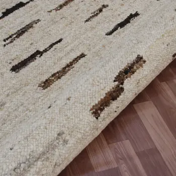 9' X 12' Brown and Black Abstract Hand Woven Area Rug