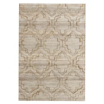 8' X 10' Brown Trellis Hand Woven Area Rug