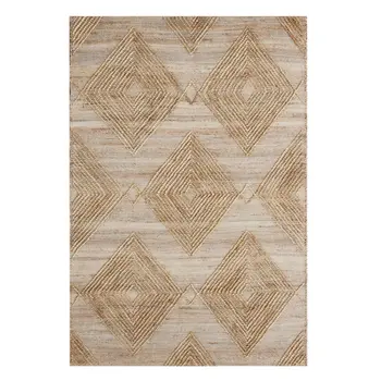 5' X 8' Brown Geometric Hand Woven Area Rug