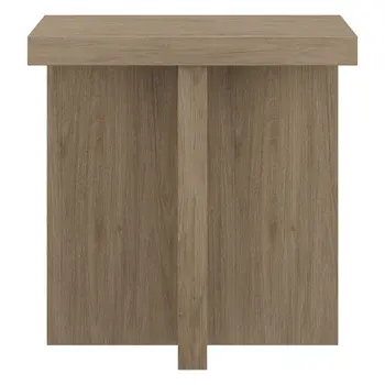22" Gray Wood Square End Table