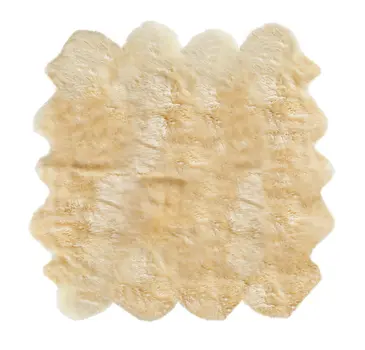 6' X 7' Gold Sheepskin Handmade Area Rug