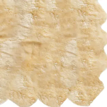 6' X 7' Gold Sheepskin Handmade Area Rug