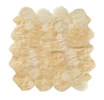 6' X 7' Gold Sheepskin Handmade Area Rug