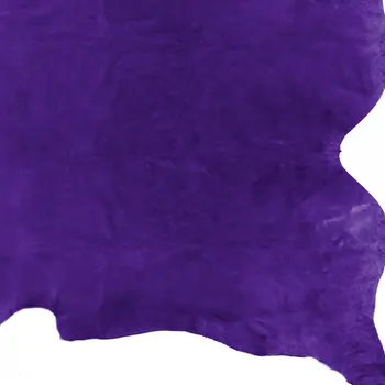 6' X 7' Purple Cowhide Hand Knotted Area Rug