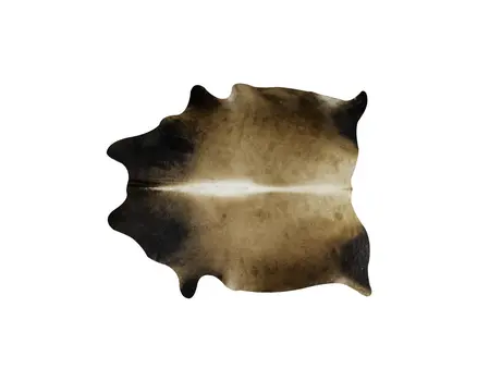 5' X 7' Tan Genuine Cowhide Hand Knotted Area Rug