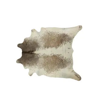 5' X 7' Brown and White Cowhide Hand Knotted Area Rug
