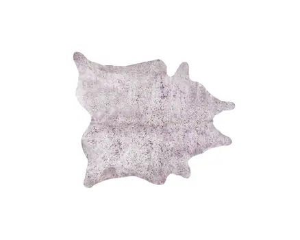 5' X 7' Gray and Pink Cowhide Hand Knotted Area Rug