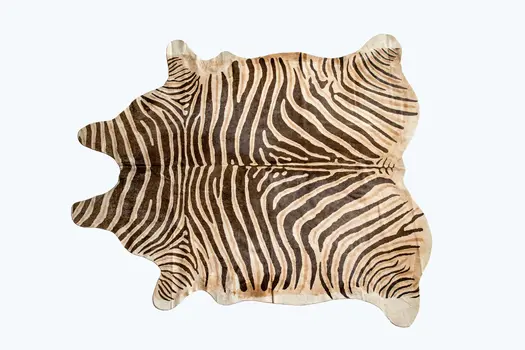 5' X 7' Beige and Brown Cowhide Hand Knotted Area Rug