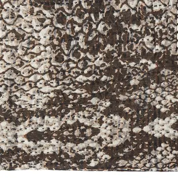 50" X 70" Brown And Ivory Cotton Quilted Kantha Throw Blanket With Embroidery