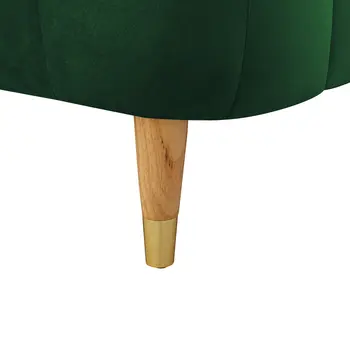 Hunter Green Solid Wood King Tufted Upholstered Velvet Bed Frame