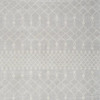 5' X 7' Blue and Ivory Abstract Power Loom Washable Area Rug