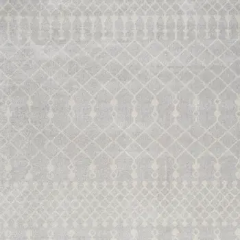 8' X 10' Blue and Ivory Abstract Power Loom Washable Area Rug