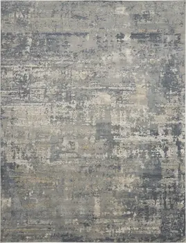 9' X 12' Beige and Gray Abstract Power Loom Area Rug