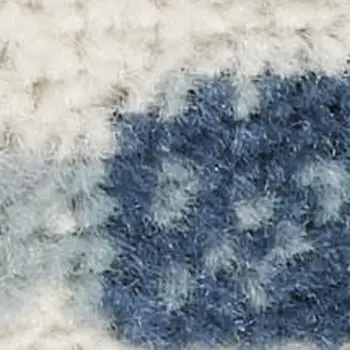 5' X 7' Beige and Blue Abstract Power Loom Area Rug