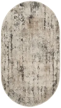 3' X 5' Beige and Gray Abstract Power Loom Area Rug