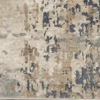 20' Beige And Gray Abstract Runner Rug