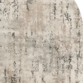 5' X 8' Beige and Gray Abstract Power Loom Area Rug