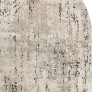 6' X 9' Beige and Gray Abstract Power Loom Area Rug