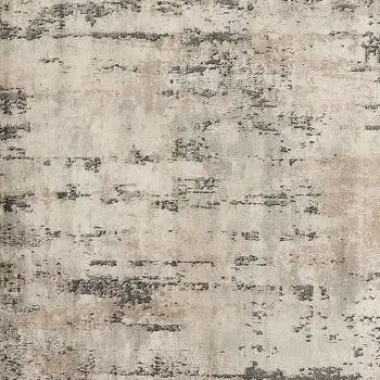 4' Beige and Gray Square Abstract Power Loom Area Rug